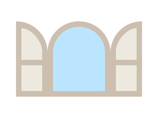 シンプルな窓枠のフレーム