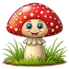 mushrooms in the grass