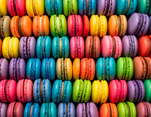 Rainbow Macarons A Colorful Cluster of Sweet Delights