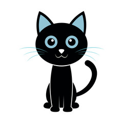 Cat silhouette design on white background 