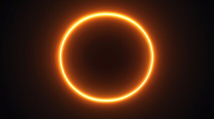 Glowing orange oval frame