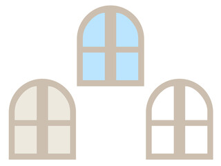 シンプルな閉じている窓のイラスト