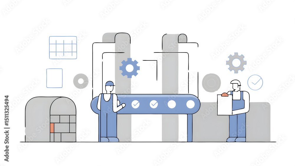 Aufkleber quality control service system business and certificate standard iso digital technology concept serv