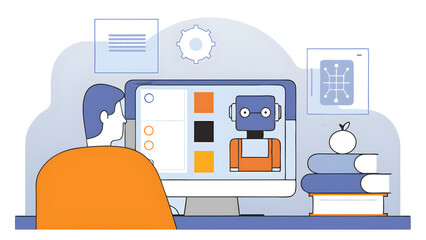 technology tool ai to help and support work man using the website or software for chatbot chat ai generate image write code and data analysis using technology smart robot ai 58486529 1