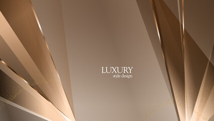 Elegant Gold Wave Abstract Background design.