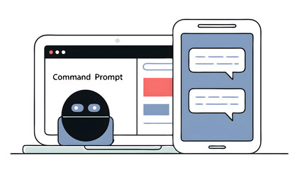 ai generates bot artificial intelligence which is smart robot conversation development of chatbot digital technology concept of command prompt information communication is open for chat cus 89581704 1