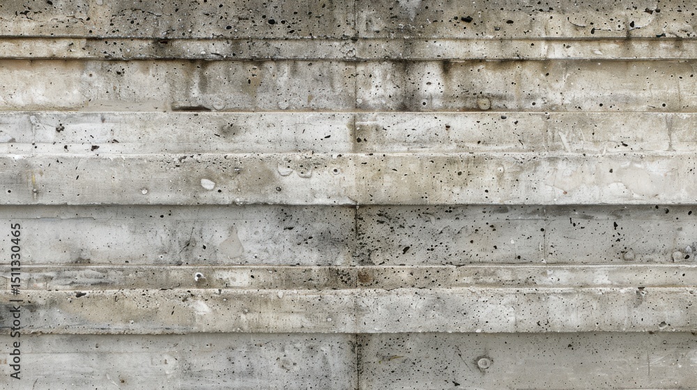 Poster a close up view of a weathered concrete wall with horizontal lines and visible imperfections and tex