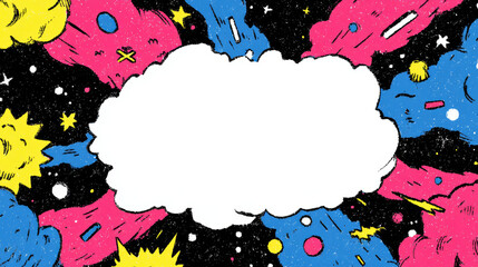 Chat bubble boxes with rich colors
