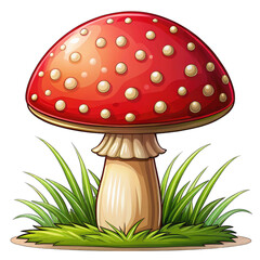 mushrooms in the grass