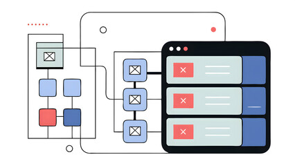business process and data management organigram design workflow automation with flowcharts diagram algorithm flow model work structure digital hierarchy scheme 33048999 1
