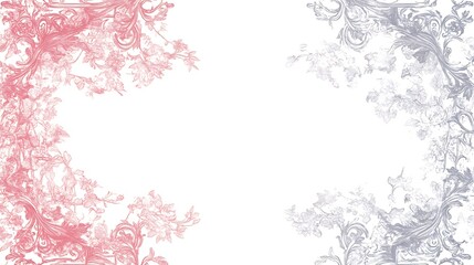 Obraz premium Ornate floral frame in soft colors