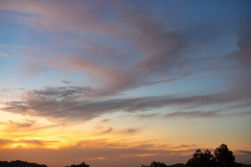 sunset in the sky