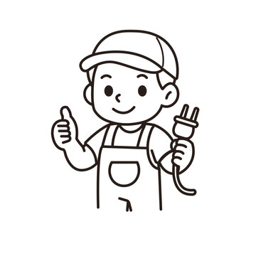 recommend clip art: electrician illustration outline