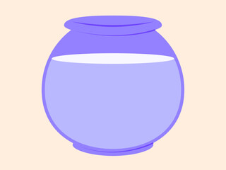 Fish bowl icon. Pets vector icon. Simple flat icon.