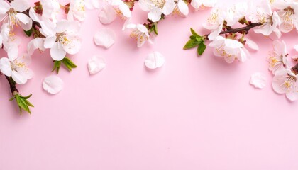 Obraz premium Delicate pink cherry blossoms bloom on a spring tree branch, a floral beauty of nature