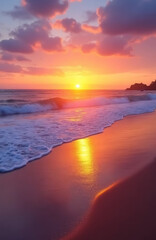 Fototapeta premium sunset on the beach
