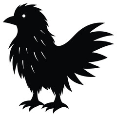 Eagle silhouette vector illustration flying with wings spread in black design style