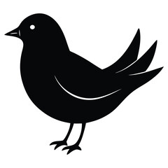 Black vector illustration of a crow or dove silhouette flying, a symbol of peace in natureBlack vector illustration of a crow or dove silhouette flying, a symbol of peace in nature