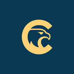 Obraz premium letter C eagle flight company logo vector illustration template design