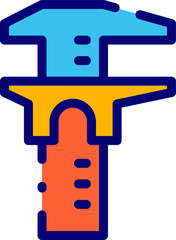 caliper illustration on a white background   