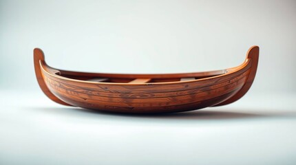 Intricate Wooden Boat Model A Masterpiece of Craftsmanship