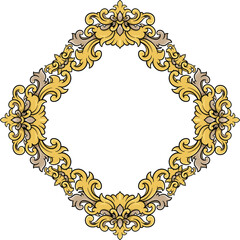 An ornate floral frame suitable for elegant invitations or website headers.