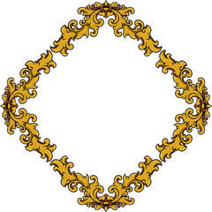 A vintage decorative frame ideal for enhancing text or images in print and digital design.