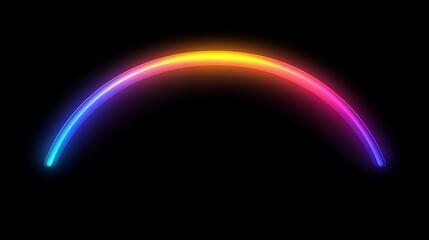 Obraz premium Neon rainbow arc graphic
