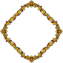 Intricate vintage frame ideal for decorative purposes in printed materials or websites.