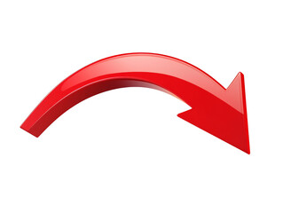 red arrow on white background