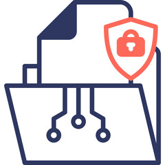 Data Encryption mixed color icon