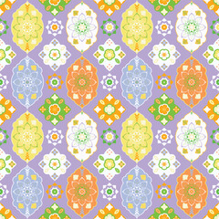 Seamless floral pattern with abstract flowers, a vintage-style vector illustration perfect for fabric, wallpaper, or textile design