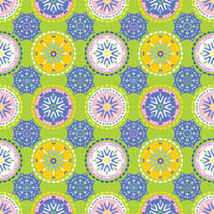 Seamless floral pattern with vintage pink flower illustration for textile design or spring nature decor
