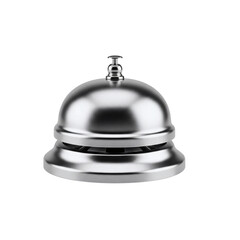 Chrome service bell icon, isolated on transparent background