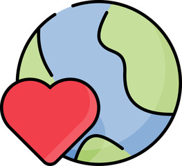 earth  illustration on a white background   