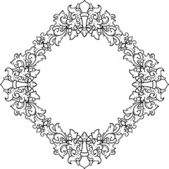 An elegant floral frame suitable for invitations, marketing, or decorative purposes.