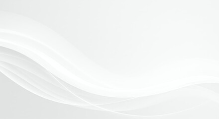 Obraz premium Serene White Wave Abstract: Subtle Gradients and Elegant Curves