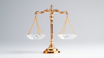 The Scales of Justice: A Symbol of Fairness and Balance. Elegant and striking, this image of scales embodies principles of equality, due process, and the pursuit of truth.