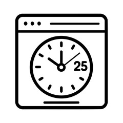 Obraz premium Website with clock interface and timer icon