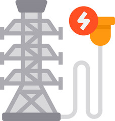 electric pole  illustration on a white background   