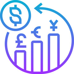 exchange rate  illustration on a white background   