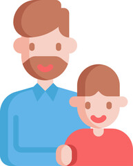 father illustration on a white background   