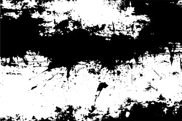 Fototapeta premium Grunge Splatter Black and White Texture, Abstract Distressed Background for Overlay