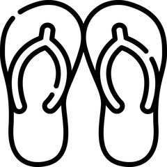 flip flops illustration on a white background   