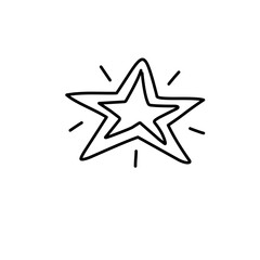 Obraz premium Star doodle icon