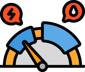 gauge illustration on a white background    