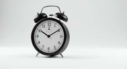 Classic Black Alarm Clock: Minimalist Timepiece Design