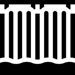 hydraulic energy  illustration on a white background    