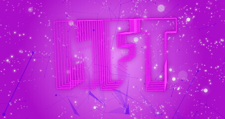 Obraz premium Image of nft text over pink background