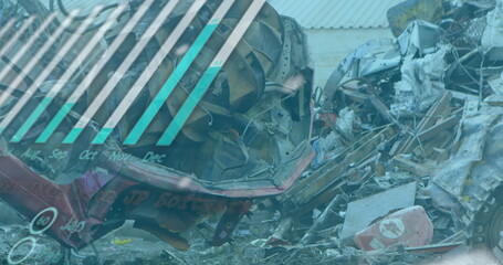 Image of data processing over rubbish dump